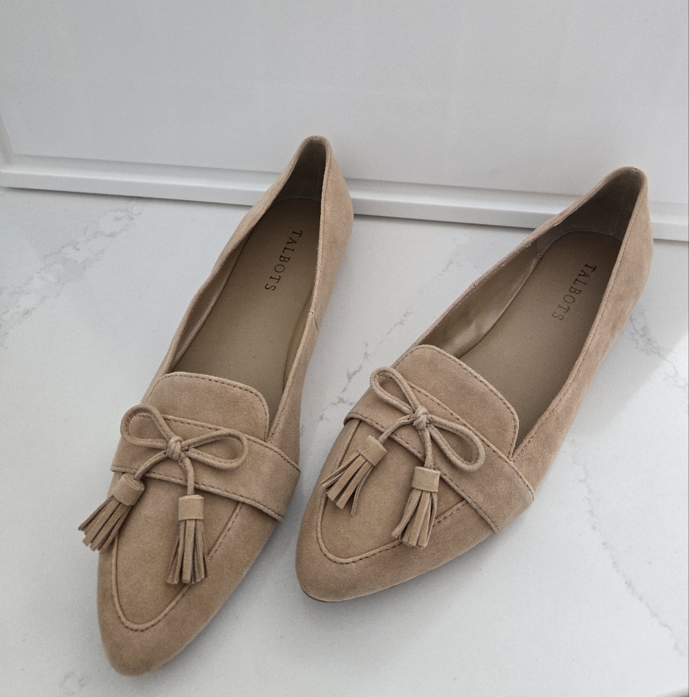 Talbots Francesca Suede Driving Flats NWOT